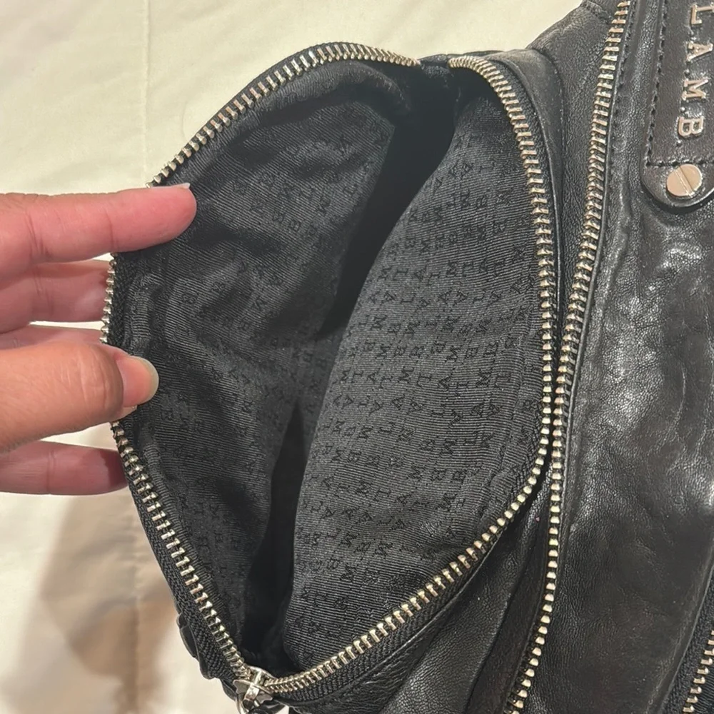 L.A.M.B. Black‎ Leather Crossbody Bag